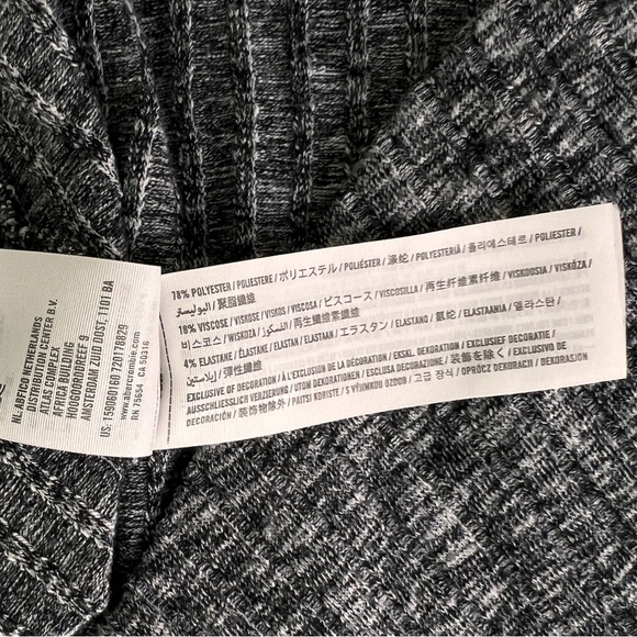 Abercrombie And Fitch Black White Soft Knit Tunic Size S Short Sleeve Comfort - Picture 9 of 12